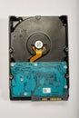 Close up view of hard disk computer. Royalty Free Stock Photo