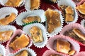 Close up view of homemade Christmas Crack, a toffee, chocolate and salted caramel treat Royalty Free Stock Photo