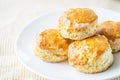 Close Up View of Homemade Scones on the Table Royalty Free Stock Photo