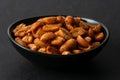 Hot Spicy Peanuts in a Bowl Royalty Free Stock Photo