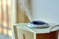 Close-up view of the humidifier working in the room Royalty Free Stock Photo