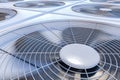 Close up view on HVAC units heating, ventilation and air conditioning. 3D rendered illustration Royalty Free Stock Photo