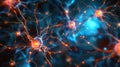 Neural Network of the Brain: The Elegance of Neurons and Synapses Connecting System Royalty Free Stock Photo