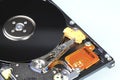 Close up view of internal computer hard drive 2.5\