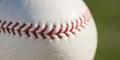 A close-up of the seams on a baseball Royalty Free Stock Photo