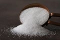 Iodized Salt Spilled from a Teaspoon Royalty Free Stock Photo