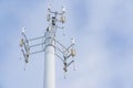 Isolated communications cell phone tower Royalty Free Stock Photo