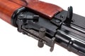 Close up view of kalashnikov assault rifle
