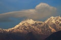 Close up view of Khangchendzonga aka Kangchenjunga Royalty Free Stock Photo