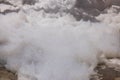 Close-up view of large pile of foam during outdoor foam party