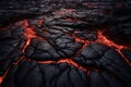 close up view of a lava field