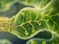 Close-up View of Leaf Structure and Veins Royalty Free Stock Photo