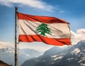 Lebanon Flag Waving on the wind Royalty Free Stock Photo