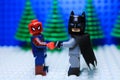 Lego Batman and Spiderrman friendship