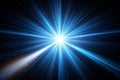 Close-up of light beam isolated on black background Royalty Free Stock Photo