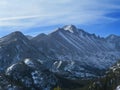 Close up View of Longs Peak Mountain in Colorado Royalty Free Stock Photo