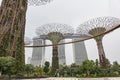 Gardens by the Bay, Singapore - March 28, 2013: Gardens by the Bay with Marina Bay Sands in background