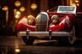 close-up view of a luxury old car captures the timeless elegance and vintage beauty of a classic automobile.