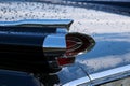Close up view of luxury vintage car tail lamp with rain drops Royalty Free Stock Photo