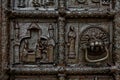 Close-up view of Magdeburg Gates of Sophia Cathedral, Veliky Novgorod, Russia Royalty Free Stock Photo