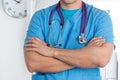 Doctor standing with his arms crossed on chest Royalty Free Stock Photo