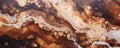 A close-up view of marble ink art that resembles the texture of coffee, capturing the essence of espresso, top view