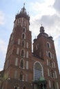 close up view of the Mariacki Church in Krakow Royalty Free Stock Photo