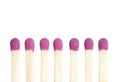Row of matchsticks Royalty Free Stock Photo