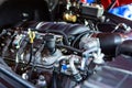 Close up view of modern car engine Royalty Free Stock Photo