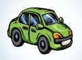 Toy Car. Vector drawing icon Royalty Free Stock Photo