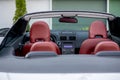 Close up view of a modern convertible car detail