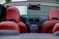 Close up view of a modern convertible car detail