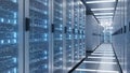 Data Center Servers Modern Network and Cloud Computing Royalty Free Stock Photo