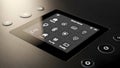 Smart Home Control Panel Touch Screen Display with Icons Royalty Free Stock Photo