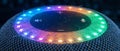 Smart Speaker with Colorful LED Light Ring and Touch Interface Royalty Free Stock Photo