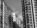 Close-up View of modern towerblocks and sky in Vietnam