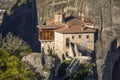 Close-up view of the Monastery of Rousanou in Meteora