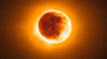 Close up view of the moon s surface during a partial eclipse a celestial phenomenon unveiled