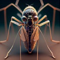 a close-up view of a mosquito