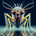 a close-up view of a mosquito