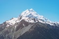 Close up view of Mt Cook in New Zealand Royalty Free Stock Photo