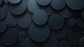 A close-up view of multiple black circles on a dark background, possibly representing coal, rocks or other objects Royalty Free Stock Photo
