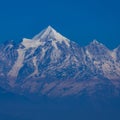 Close up view of Nanda Devi summit and glacier Royalty Free Stock Photo