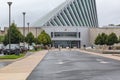 Close up view of the National Museum of the Marine Corps