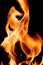 Close up view of natural flame