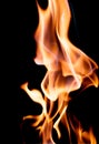 Close up view of natural flame