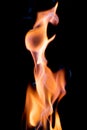 Close up view of natural flame