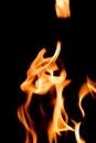 Close up view of natural flame