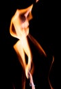 Close up view of natural flame