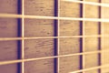Close up view on a neck of acoustic guitar Royalty Free Stock Photo